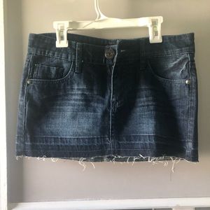 Denim jean skirt low rise